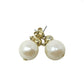 Faux Pearl EARRING and NECKLACE SET  Gold Tone 2 Pairs of earrings