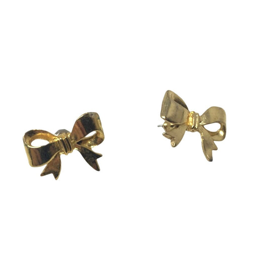 Gold-tone Bow-shaped Stud Earrings unbranded  A+ Stuff Earrings