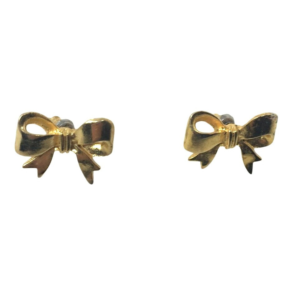 Gold-tone Bow-shaped Stud Earrings unbranded  A+ Stuff Earrings
