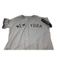 New York Gray Baseball Button Up Jersey with #13 on the Back