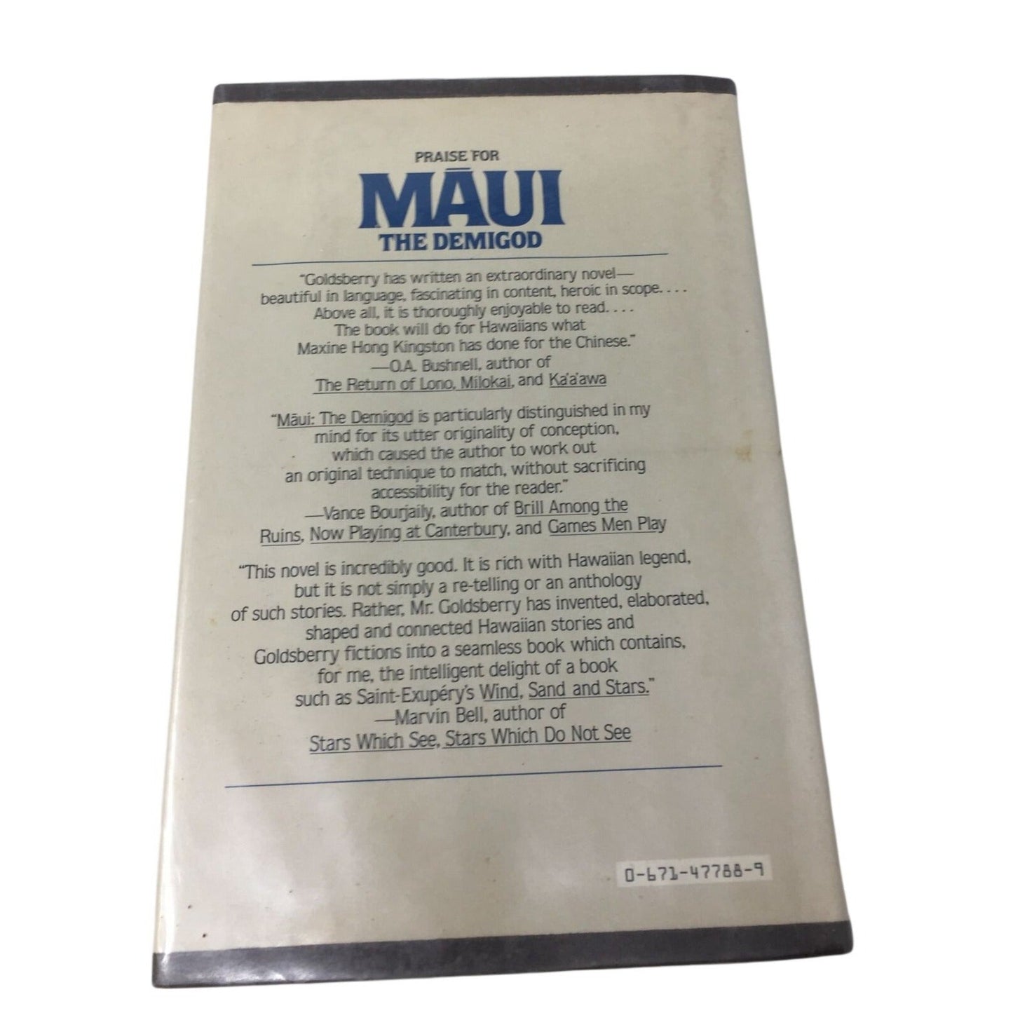 Vintage Copy of  "MAUI THE DEMIGOD: An Epic Novel of Mythical Hawai'i" unbranded  A+ Stuff Vintage Books