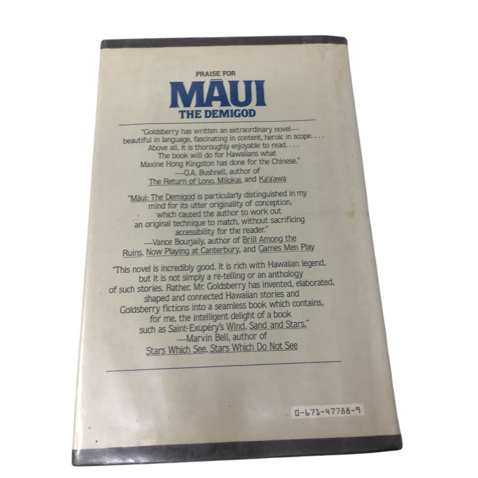 Vintage Copy of  "MAUI THE DEMIGOD: An Epic Novel of Mythical Hawai'i" unbranded  A+ Stuff Vintage Books