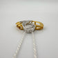 Two Hearts as One 1/4 Carat Natural Diamond Necklace - Sterling with 14kt Gold Overlay