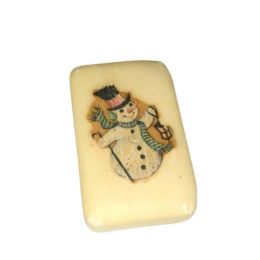 Vintage Holiday CHRISTMAS TREE Ornaments & Soap - Snowman,  Santa, BIrd