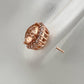 2.75 Carat Lab Created Morganite Stud Earrings Rose Gold Overlaying Sterling Silver