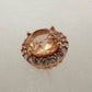 2.75 Carat Lab Created Morganite Stud Earrings Rose Gold Overlaying Sterling Silver