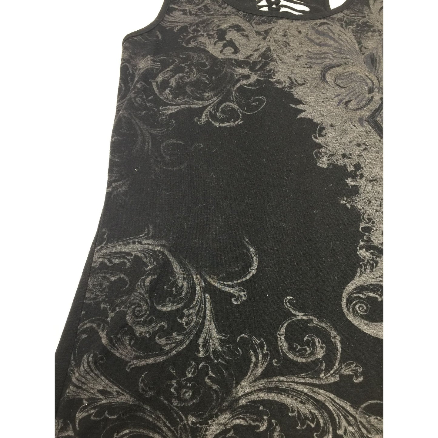 East Way Womens Black Tank Top with Cut Out Back