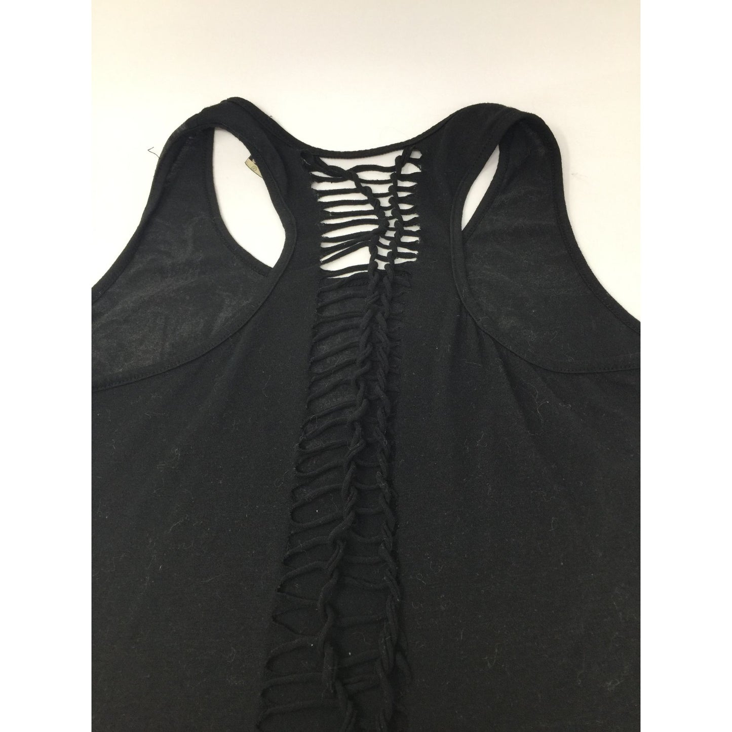 East Way Womens Black Tank Top with Cut Out Back