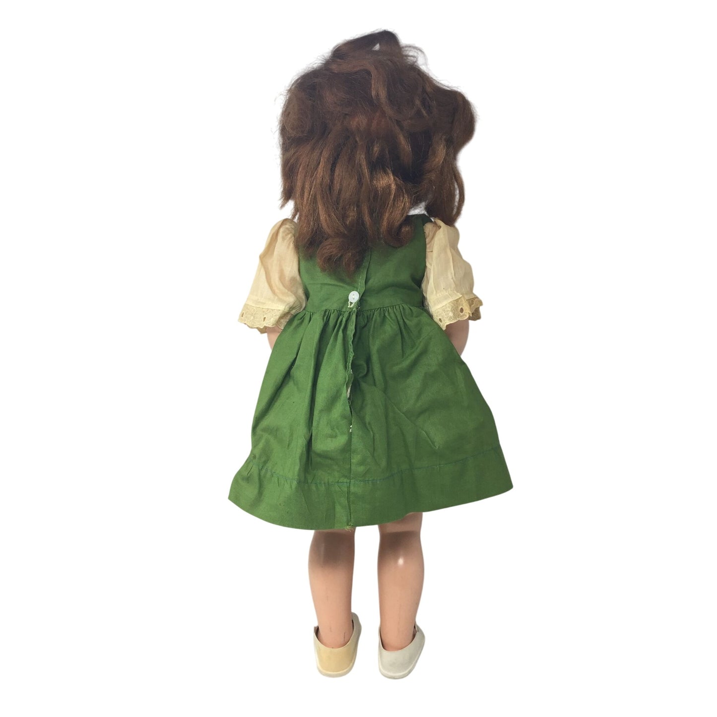 Vintage Fairyland Toy Product No 5 Brunette Doll with Green Eyes