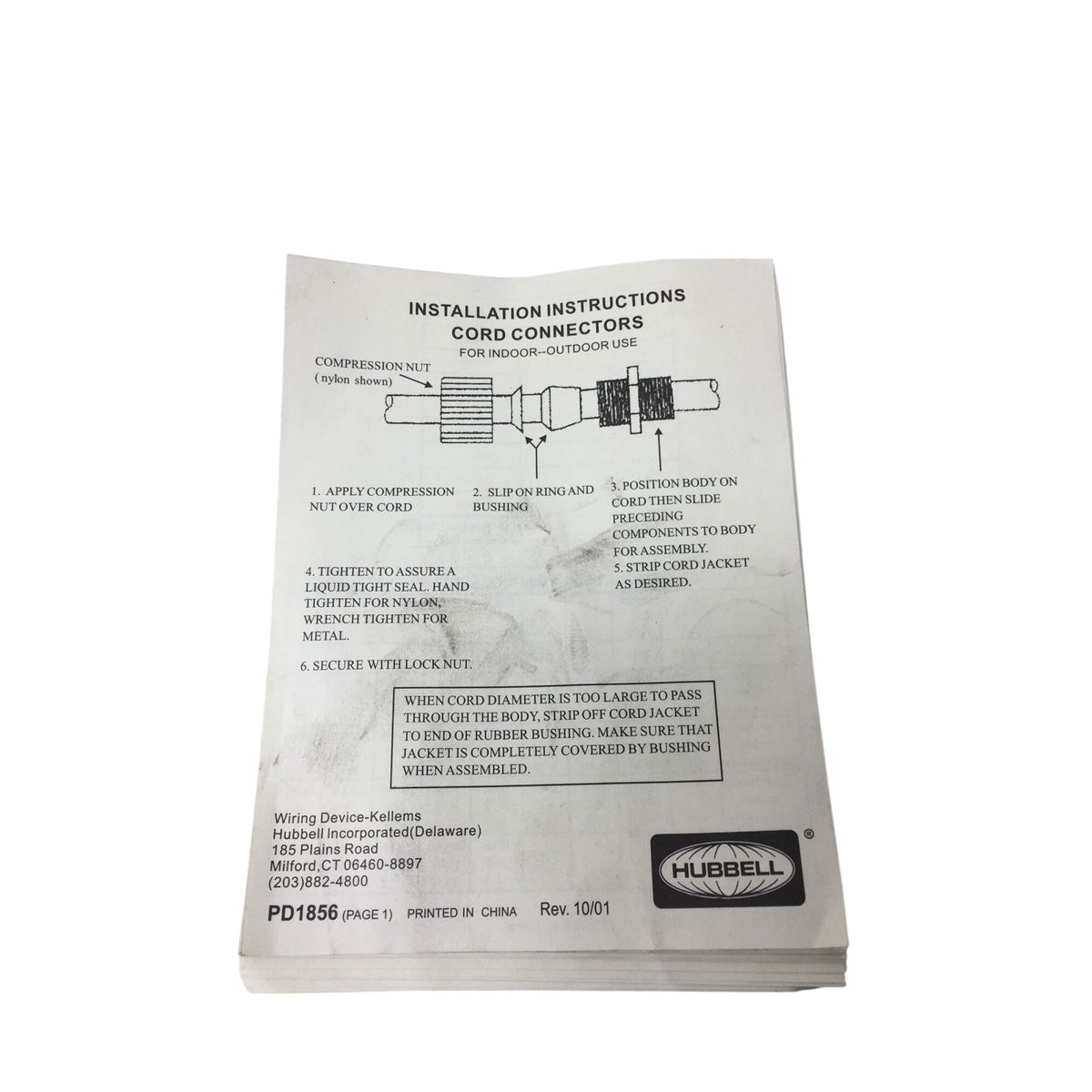 Hubbell Wiring Device-Kellems NHC1022 aluminum cord connector Hubbell  A+ Stuff bolts