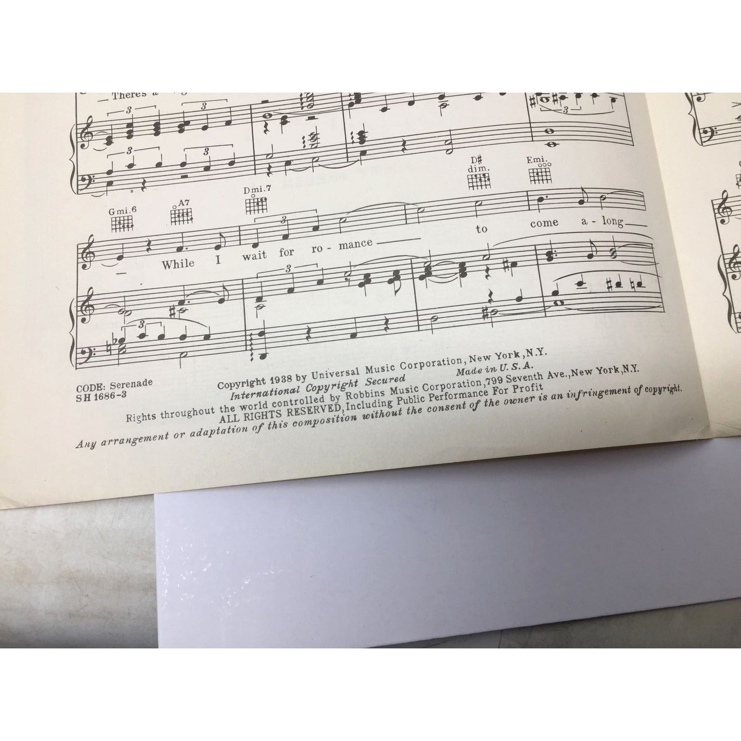 vintage "Advance Artist Copy" of sheet music for the song "A Serenade to the Stars". unbranded  A+ Stuff Sheet Music