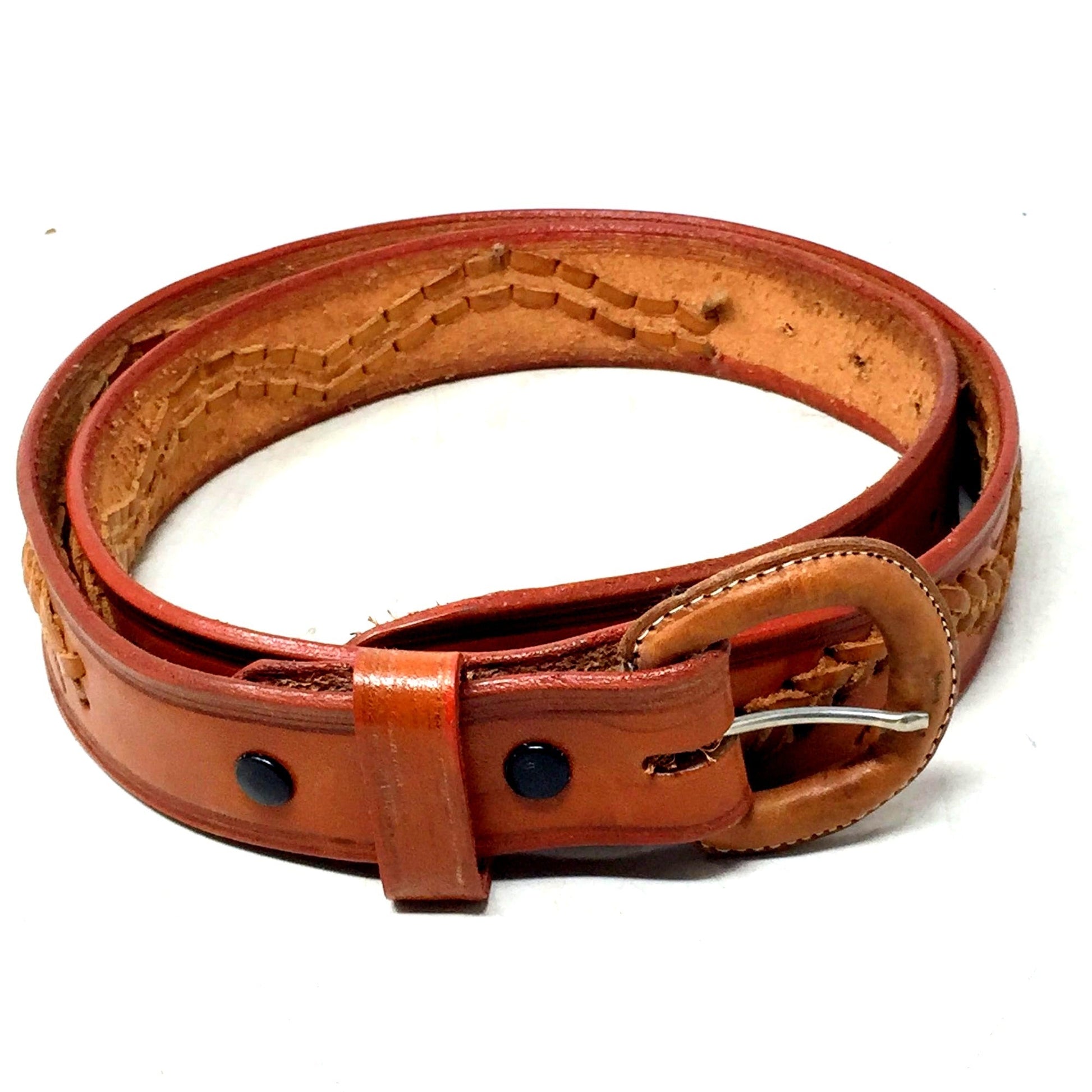 Vintage Hecho En Mexico Tooled and Braided Leather Belt Unbranded  A+ Stuff Men's Belt