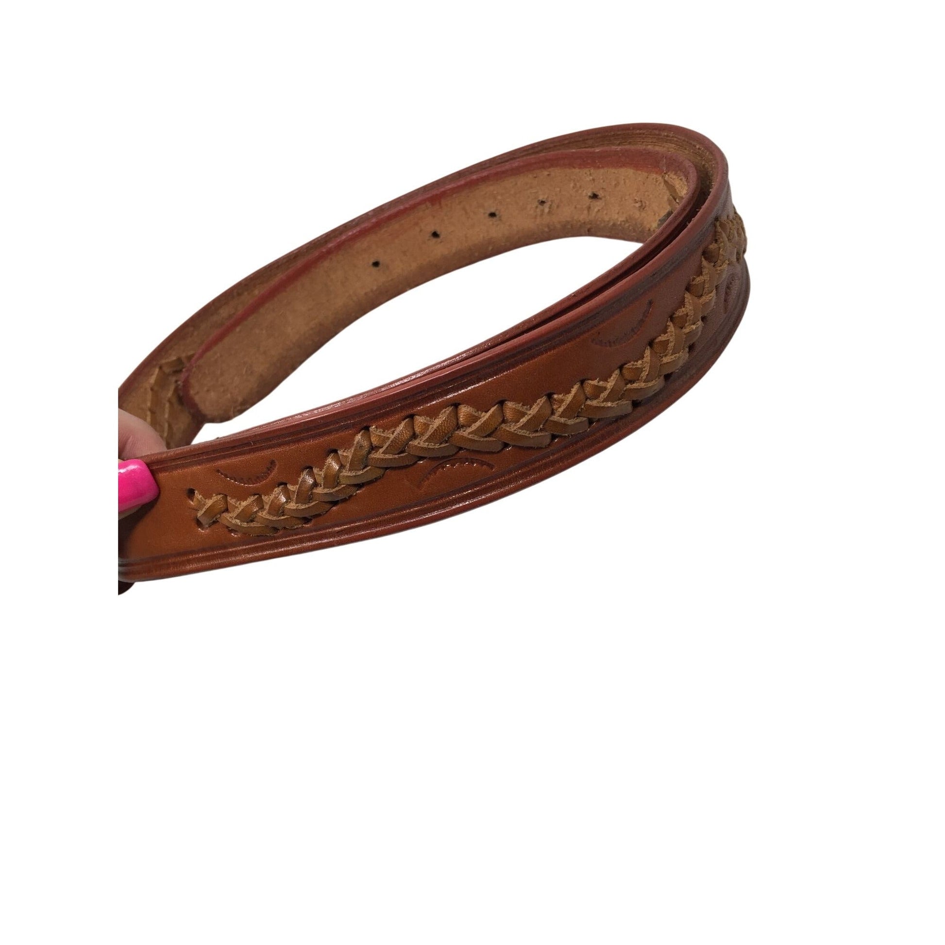 Vintage Hecho En Mexico Tooled and Braided Leather Belt Unbranded  A+ Stuff Men's Belt