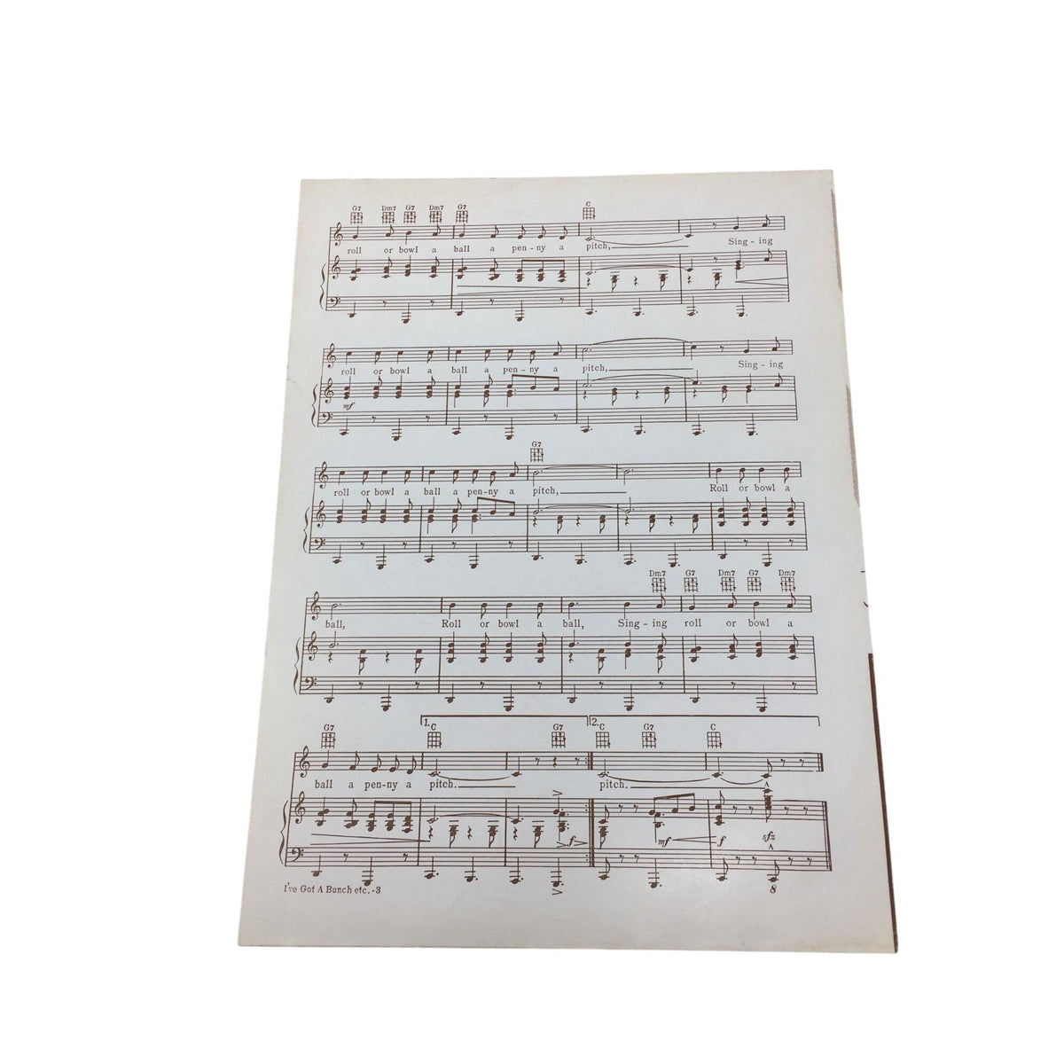 "I've Got a Lovely Bunch of Cocoanuts" Sheet Music A+ Stuff  A+ Stuff Sheet Music