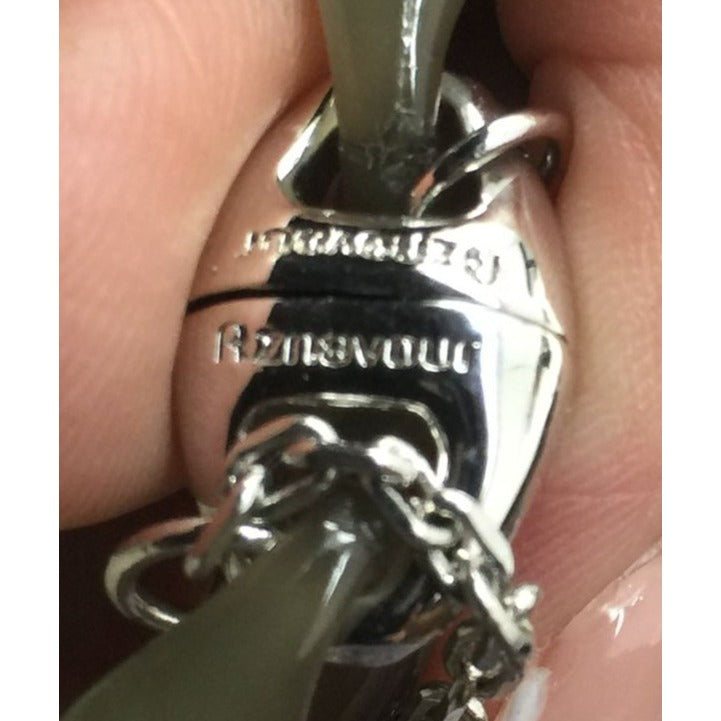 AZNAVOUR Women's Silver and Greenish Colored Bracelet