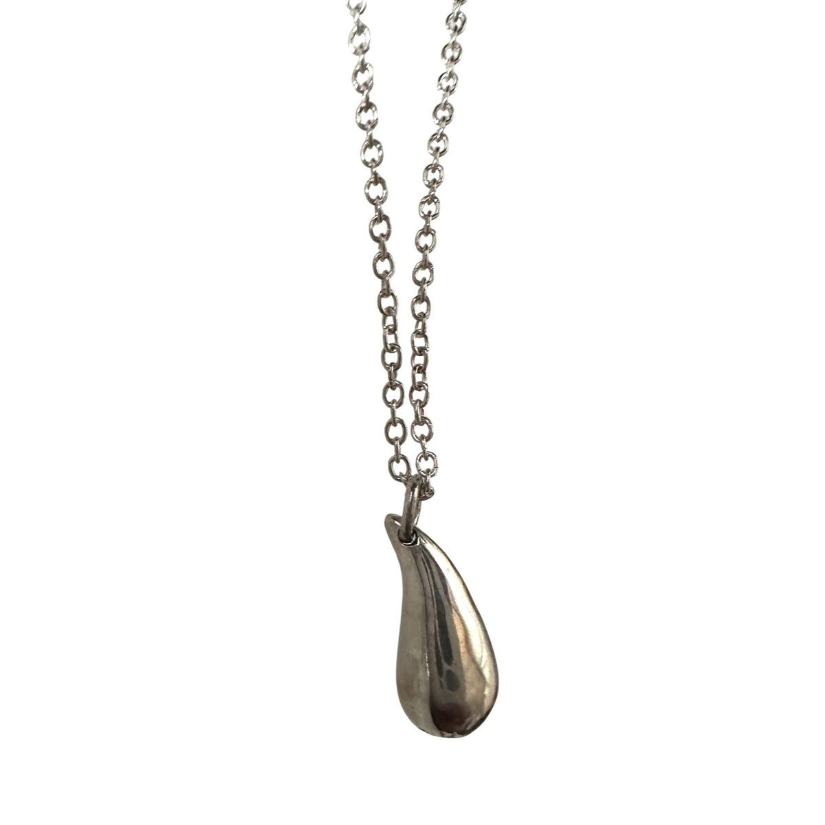 Tiffany & Co Elsa Peretti Small Teardrop Pendant Necklace Sterling Silver 16.5" Tiffany & Co.  A+ Stuff Necklace with Pendant
