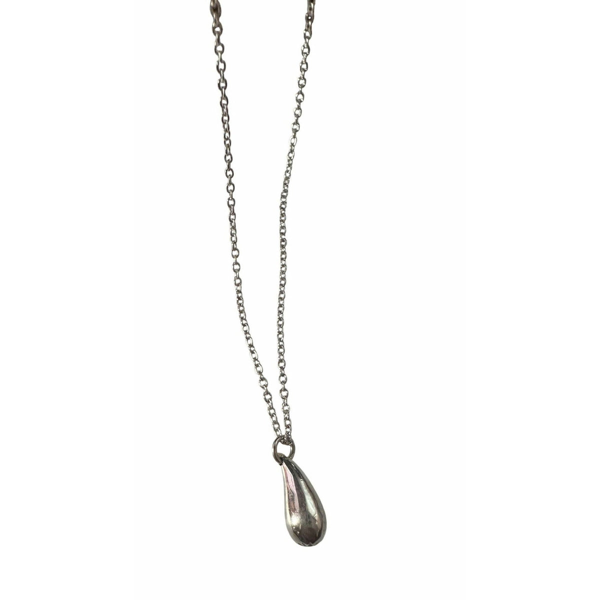 Tiffany & Co Elsa Peretti Small Teardrop Pendant Necklace Sterling Silver 16.5" Tiffany & Co.  A+ Stuff Necklace with Pendant