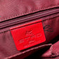 ETRO Milano Limited Edition Red Leather and Coated Paisley Canvas Bag