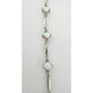 Princess Cut Lab Created Opal Bracelet with Diamond Accent