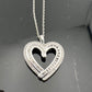 Beautiful 1/2 Carat Natural Diamond Heart Pendant Necklace with .925 Sterling Chain