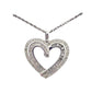 Beautiful 1/2 Carat Natural Diamond Heart Pendant Necklace with .925 Sterling Chain