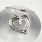 Beautiful 1/2 Carat Natural Diamond Heart Pendant Necklace with .925 Sterling Chain