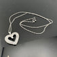 Beautiful 1/2 Carat Natural Diamond Heart Pendant Necklace with .925 Sterling Chain