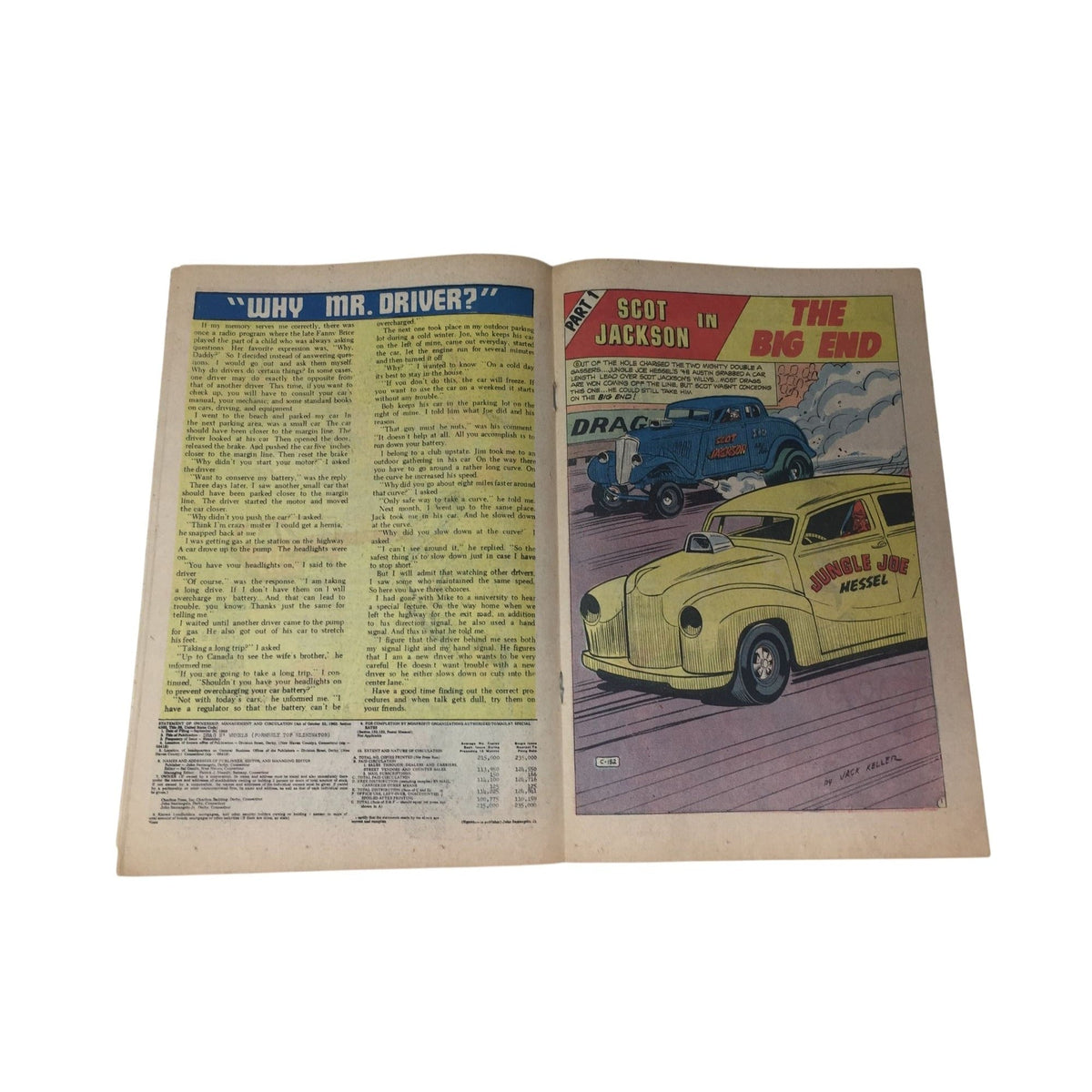 Drag N' Wheels #35, published in July 1969 by Charlton Comics Group A+ Stuff  A+ Stuff comic book
