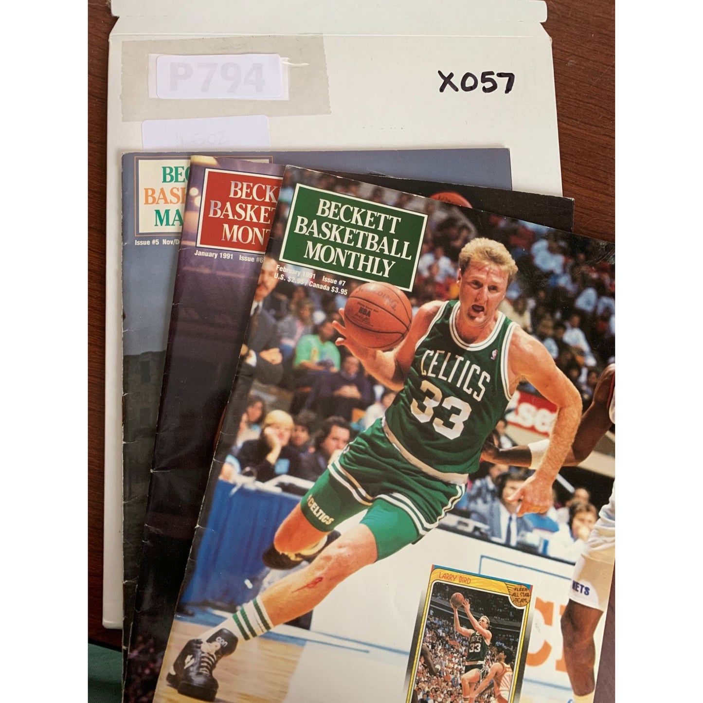 Beckett Basketball Monthly Set of 3 Issues Larry Bird, Patrick Ewing, Dave Robinson, John Stockton, Akeem Olajuwon