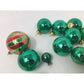 19 Green Round Christmas Tree Ornaments