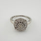 Beautiful Diamond Illusion Ring in Sterling Silver