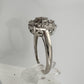 Beautiful Diamond Illusion Ring in Sterling Silver