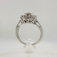 Beautiful Diamond Illusion Ring in Sterling Silver