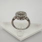 Beautiful Diamond Illusion Ring in Sterling Silver