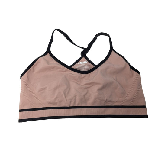 AVIA Pink and Black Size XL Sports Bra (Without Padding)