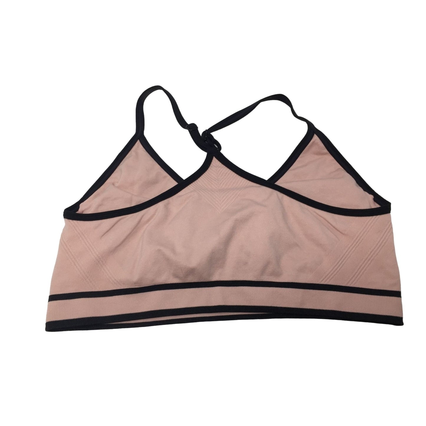 AVIA Pink and Black Size XL Sports Bra (Without Padding)