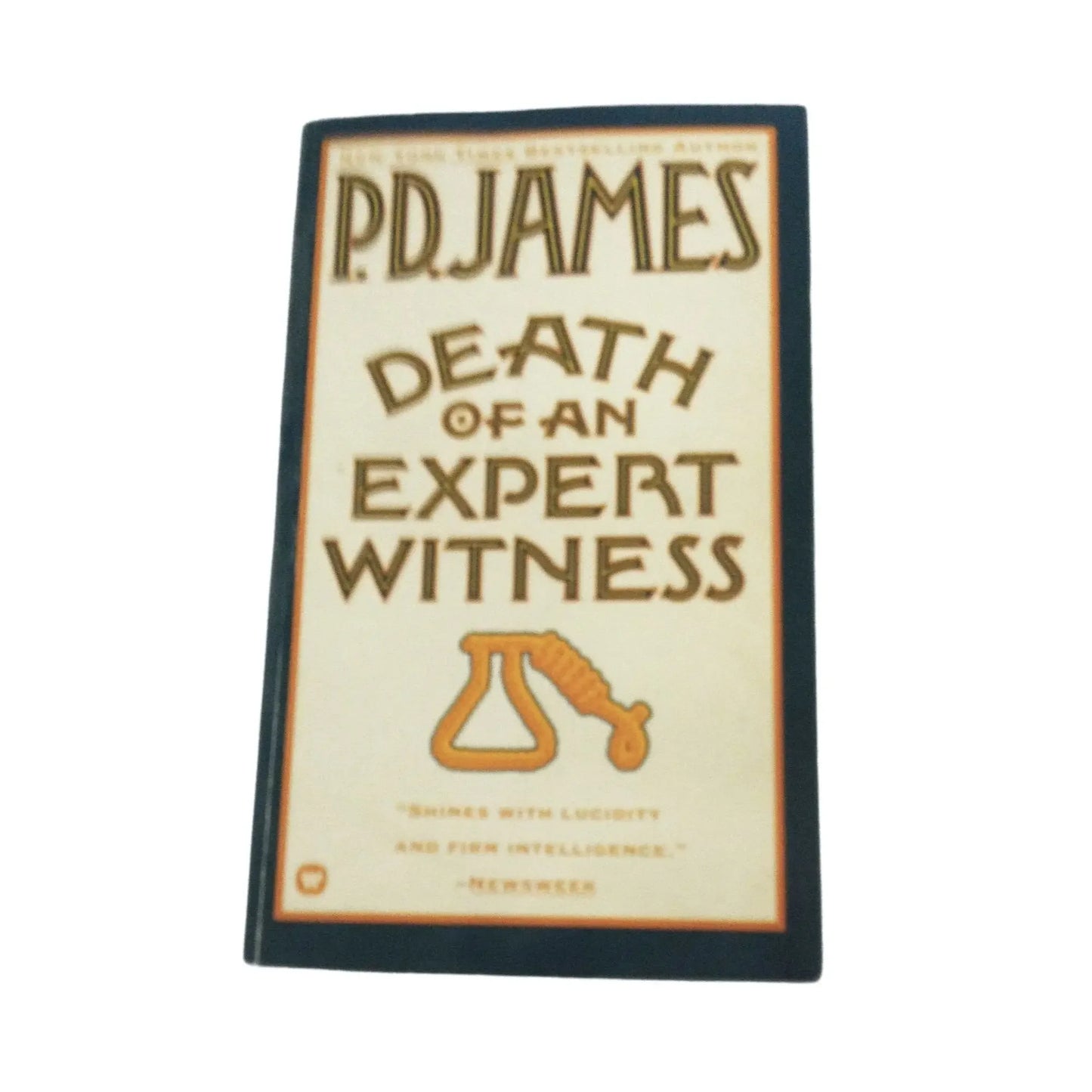 P.D. James Death of an Expert Witness book with beige cover and crime mystery design