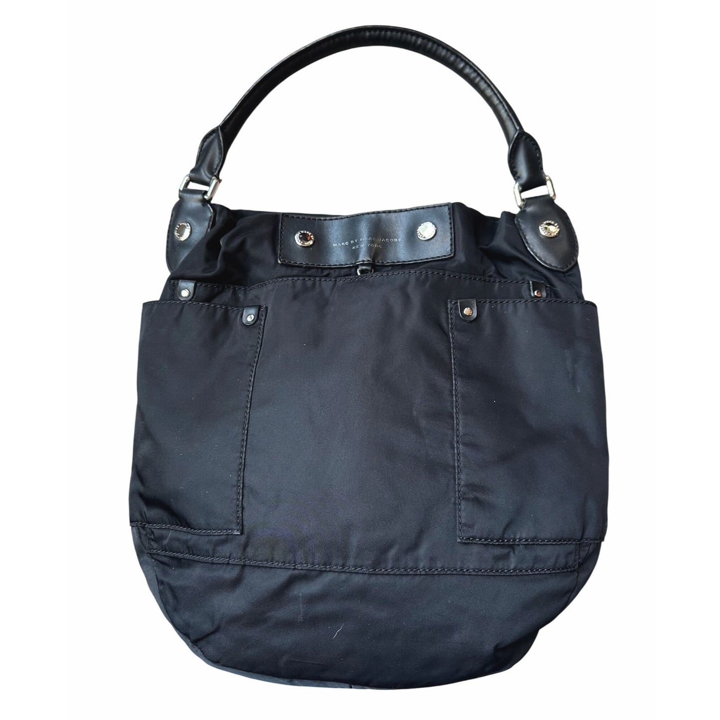 Marc by Marc Jacobs Black Nylon Tote with Leather  Handle and Accents