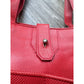 Bottega Veneta Red Leather Document Tote Shoulder Bag w Black Interior