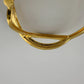 Beautiful Infinity Hoop Earrings - Sterling Silver and 14kt Gold Overlay with texturing and small diamond accent - A+ Stuff