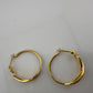 Beautiful Infinity Hoop Earrings - Sterling Silver and 14kt Gold Overlay with texturing and small diamond accent - A+ Stuff