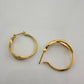 Beautiful Infinity Hoop Earrings - Sterling Silver and 14kt Gold Overlay with texturing and small diamond accent - A+ Stuff