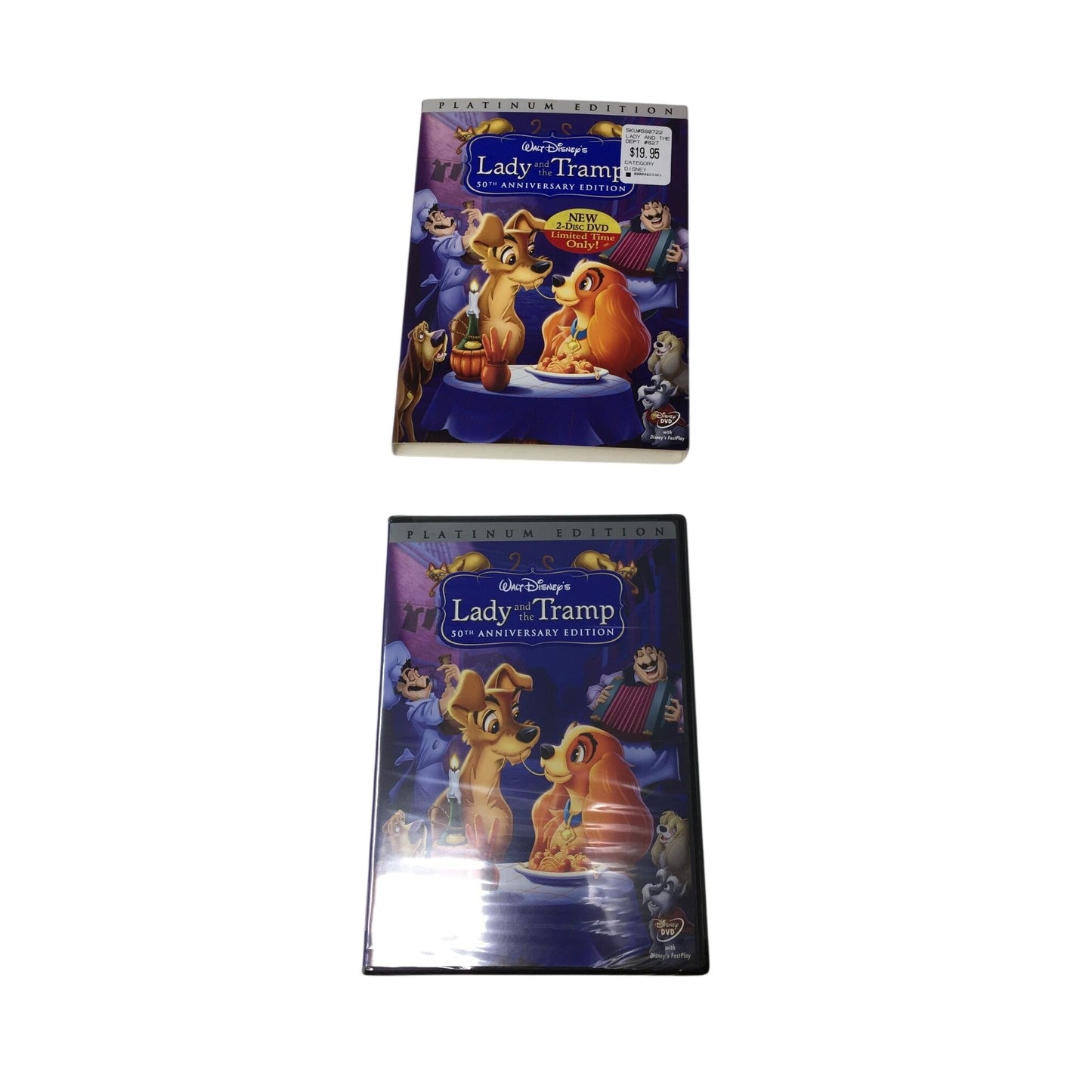 Lady and the Tramp 50th Anniversary Platinum Edition 2-Disc DVD A+ Stuff  A+ Stuff DVDs & Videos
