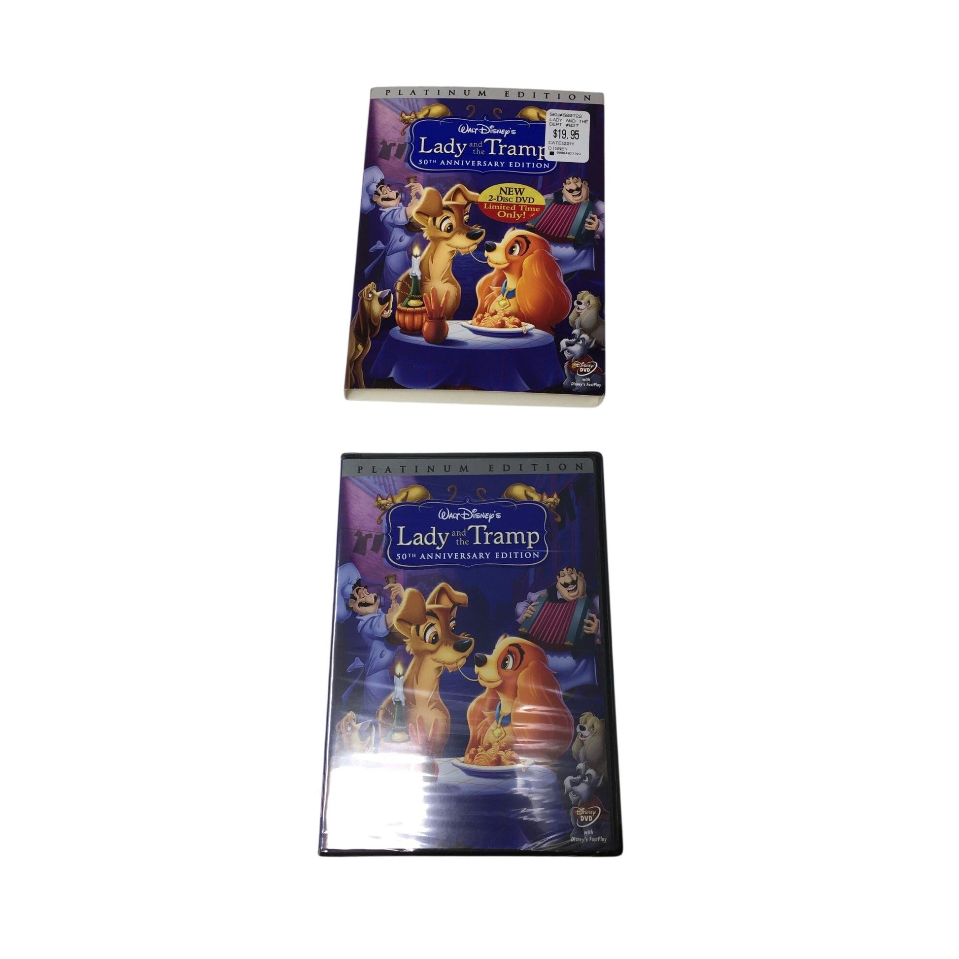 Lady and the Tramp 50th Anniversary Platinum Edition 2-Disc DVD A+ Stuff  A+ Stuff DVDs & Videos
