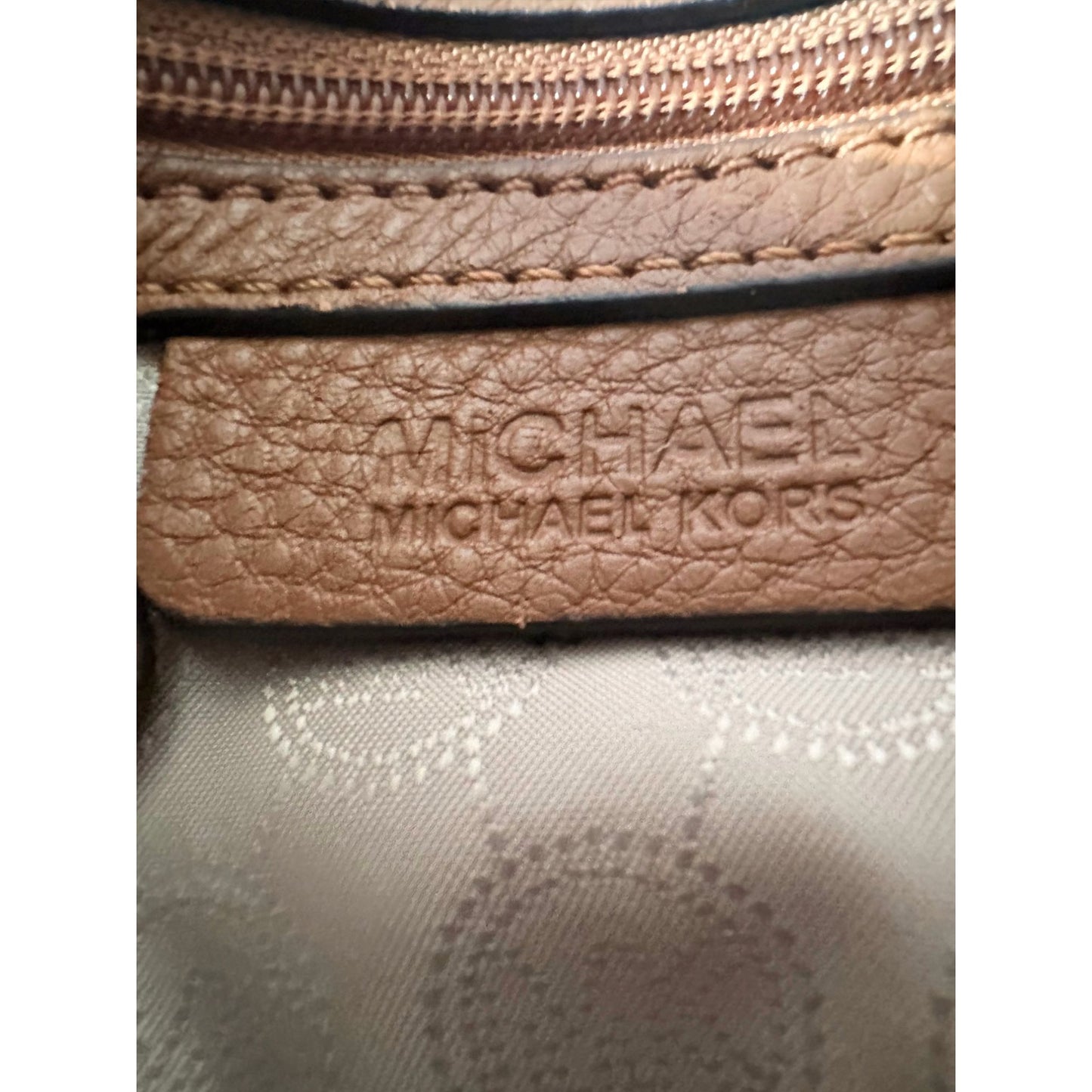 Michael Kors Chestnut Leather Crossbody Bag w Top Flap Pocket