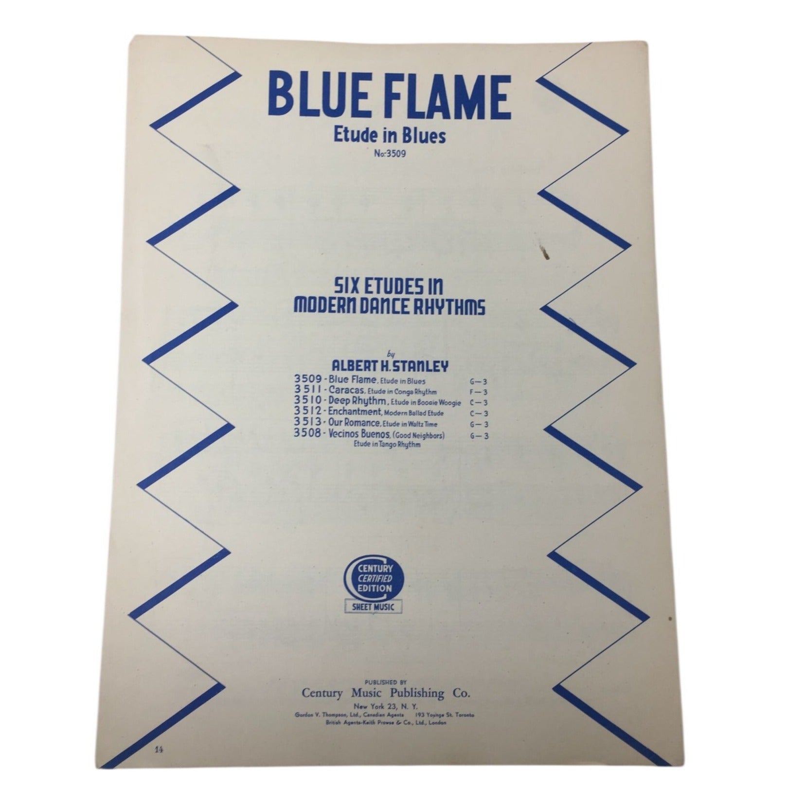 Vintage Sheet Music entitled "Blue Flame," unbranded  A+ Stuff Sheet Music