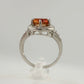 Beautiful 2.11 Carat Golden Citrine Ring with Small Diamond Accent Size 7