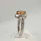 Beautiful 2.11 Carat Golden Citrine Ring with Small Diamond Accent Size 7