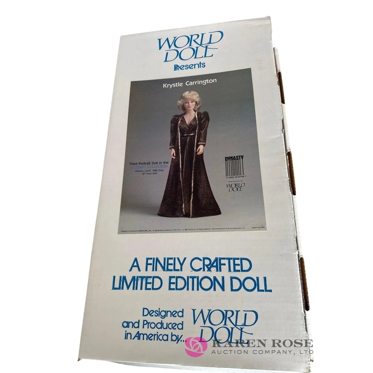 A vintage 19-inch Krystle Carrington Vinyl Celebrity Portrait Doll World Doll  A+ Stuff Fashion Dolls