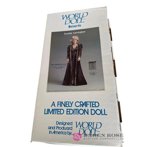 A vintage 19-inch Krystle Carrington Vinyl Celebrity Portrait Doll